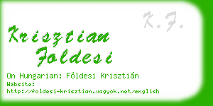krisztian foldesi business card